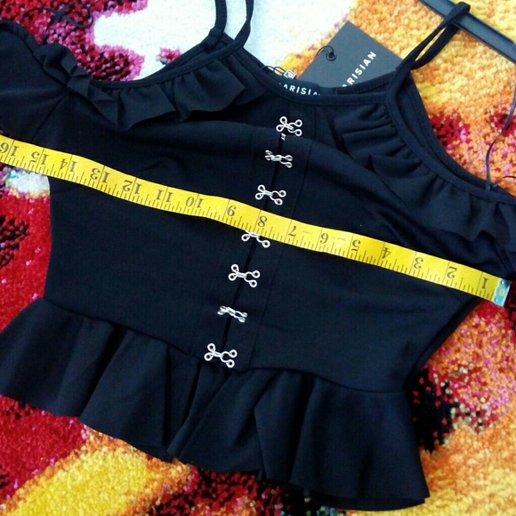 *LAST DAY CLEARANCE* Ruffle Trim Cold Shoulder Top - Picture 7 of 7